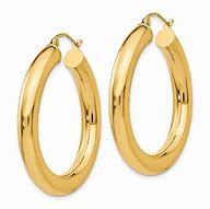 Image result for Classic 14K Gold Hoop Earrings