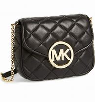 Image result for Michael Kors Black Leather Quilted Crossbody Bag