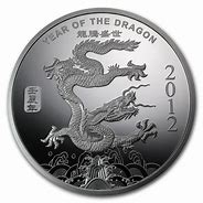 Image result for 2012 1 Oz Year of the Dragon Silver Bar Provident