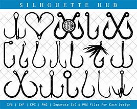 Image result for Fish Hook SVG Silhouette