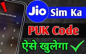 Image result for PUK Code Unlock Sim Card Jio