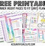 Image result for Free Printable Planner Inserts
