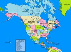 Image result for North and Central America Countries Map