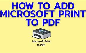 Image result for Microsoft PDF Printer