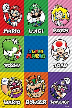 Super Mario Poster Characters - Poster Großformat jetzt im Shop bestellen Close Up GmbH