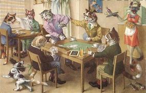 Image result for Louis Wain Cats Playing Cards
