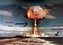 Image result for Colossal Titan Nuke Explosion