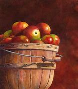 Image result for Watercolor Apple Basket