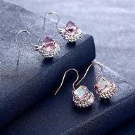 Image result for Square Crystal Earrings