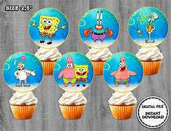 Image result for Spongebob Cupcake Toppers