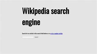 Image result for Wikipedia Search Page