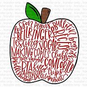 Image result for Teacher Apple Word Art