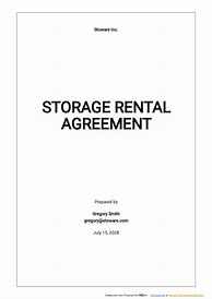 Image result for Monthly Storage Agreement Template