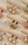 Image result for 1 Gram Gold Earrings Buts Type
