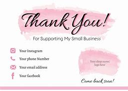 Image result for Small Business Thank You Card Template