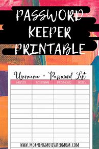 Image result for Password Keeper Printable