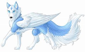Image result for Cute Anime White Wolf with Wings