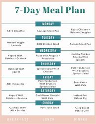 Image result for Easy 7-Day Healthy Meal Plan