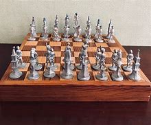 Image result for Civil War Pewter Chess Set