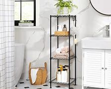 Image result for Tall Bathroom Wall Shelves