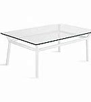 Image result for White Rectangle Patio Table Glass Top
