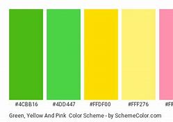 Image result for Shades of Yellow Pink Green