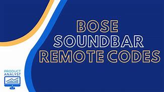 Image result for Bose Universal Remote Programming Codes