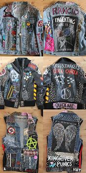 Image result for Punk DIY Jacket Women's The Clash