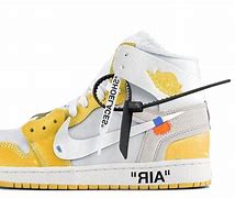 Image result for Off White X Air Jordan 1 Canary Yellow
