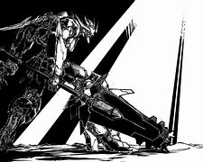 Image result for Gundam Art Black and White