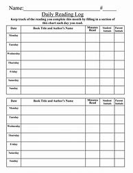 Image result for Reading Log Printable Middle School