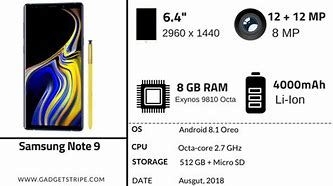 Image result for Dimensions of Samsung Galaxy Note 9