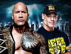 Image result for John Cena and the Rock Side by Side