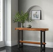 Image result for Solid Wood Console Table One Piece