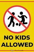 Image result for No Sign for Kids
