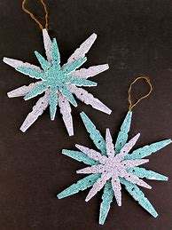 Image result for Clothespin SnowFlakes