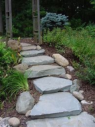Image result for Narrow Stone Garden Steps