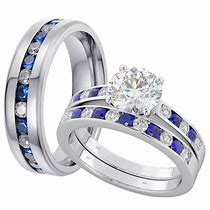 Image result for Blue Titanium Wedding Rings