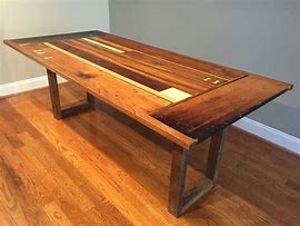 Image result for Reclaimed Wood Dining Table with Planks