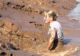 Image result for Woman Mud Sliding