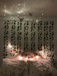 Image result for Bedroom with LED Lights and Fake Vines
