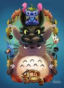 Image result for Stitch Toothless and Totoro