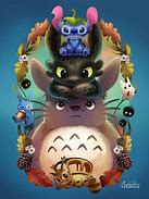 Image result for Stitch Toothless and Totoro