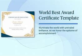 Image result for World Best Award Certificate