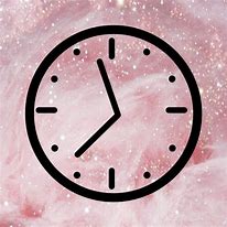 Image result for Pink Clock Icon Aesthetic