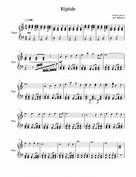 Image result for Riptide Piano Sheet Music