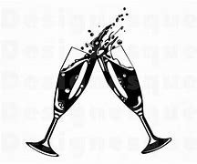 Image result for Black and White Image Champagne Toast