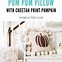 Image result for Black and White Pillows with Pom Poms