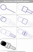 Image result for How to Draw a Microphone Step by Step