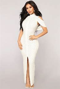 Image result for Fashion Nova White Dress with Ruffle Shoulders